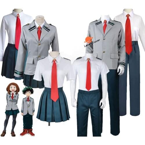 Anime My Hero Academia Cosplay Costume Midoriya Todoroki Bakugo Asui Tsuyu Himiko Toga Halloween Christmas Party School Uniform