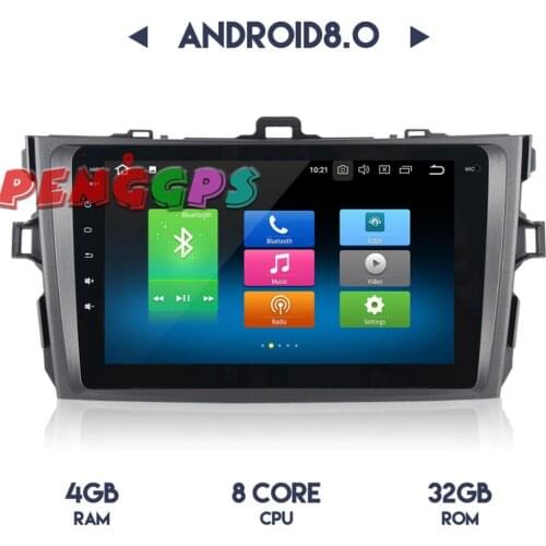 Android 10.0 Car Radio Stereo Headunit GPS Navi for Toyota Corolla 2007 2008 2009 2010 2011 no Car DVD Player Multimedia Auto