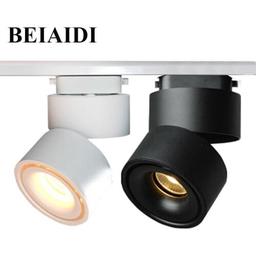 BEIAIDI Modern Surface Mounted lED Downlight 7W 10W 12W Aluminum Folding Ceiling Spotlight 360 Degree Adjustable Led Track Light