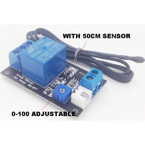 Free shipping Thermistor relay control module 5V/12V/24V thermal control Switch Relay Module with temperature sensor