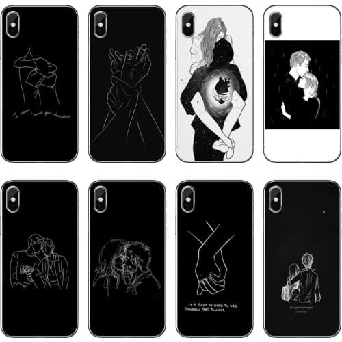 Line art couple love kiss Phone Case For Huawei Honor 20 10i 9X 10 Lite 8S 8C 8X 7C 7X 7A Pro For Huawei Mate 20 30 lite pro