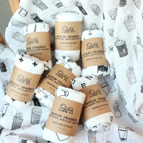 NEW Genuine Muslin Baby Blanket Baby Swaddle 100% Cotton 115*115cm Wrap Newborn Super Soft Kids Bedding Diaper 12531302