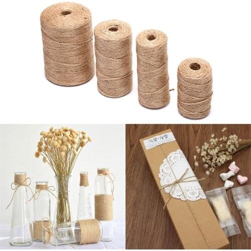 DIY Natural Jute Twine Burlap String Hemp Rope Party Wedding Gift Wrapping Cords Thread Scrapbooking Florists Craft Decor