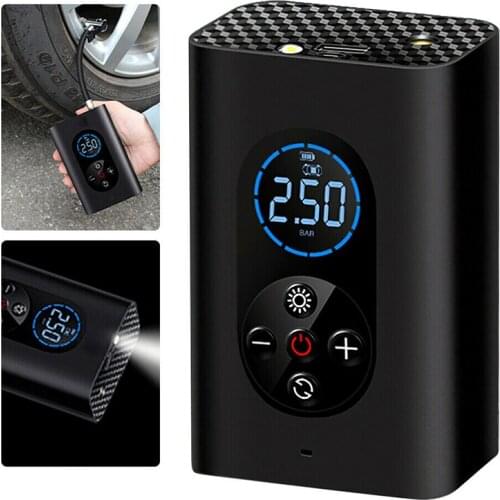 Electric Wireless Air Pump LED Display 150 PSI Car Tire Inflator Universal Rechargeable Air Compressor Pump For Sports Balls