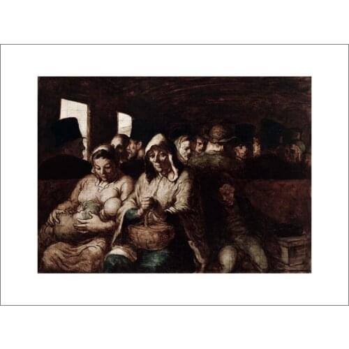 Figurative picture giant poster canvas print art Imagich Top 100 prints The Third Class Carriage C1863-1865 By Honore Daumier
