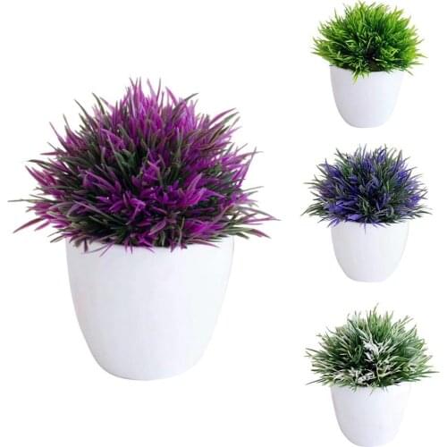 1pc Artificial Plant Bonsai Simulation Plastic Small Tree Pot Plant Multicolor Potted Ornaments For Home Decoration Accessories