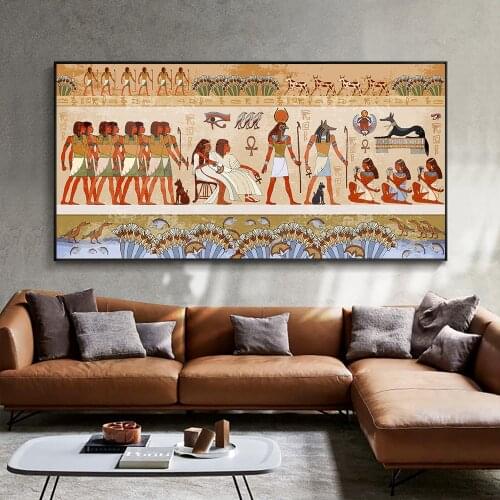 Canvas Paintings Ancient Egypt Wall Art Retro Posters and Prints Wall Pictures For Living Room Wall Decor