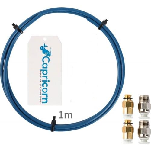 3D Printer Kit with Capricorn Premium XS Bowden PTFE Tube 1M, PC4-M6/PC4-M10，for Ender 3/3 Pro/5 CR-10 Series/10S/20/20 Pro