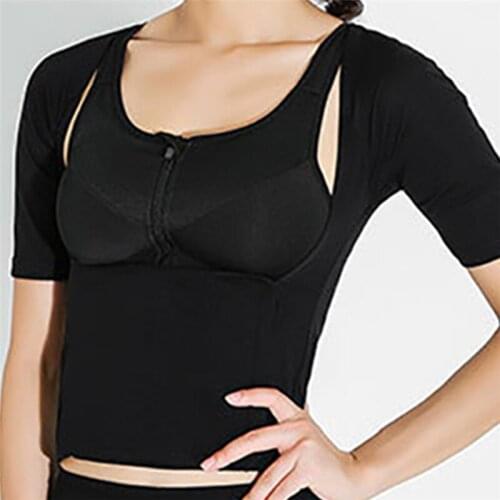 Sweat Vest Women Shapewear Short Sleeve Tops Fat Burning Waist Trainer Tummer Trimmer Underbust Corsets With Cinchers