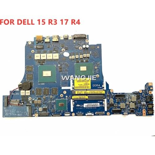 FOR DELL Alienware 15 R3 17 R4 Laptop motherboard CN-08HJ6J 08HJ6J 8HJ6J LA-D751P with SR2FQ I7-6700HQ GTX1060 100% working well