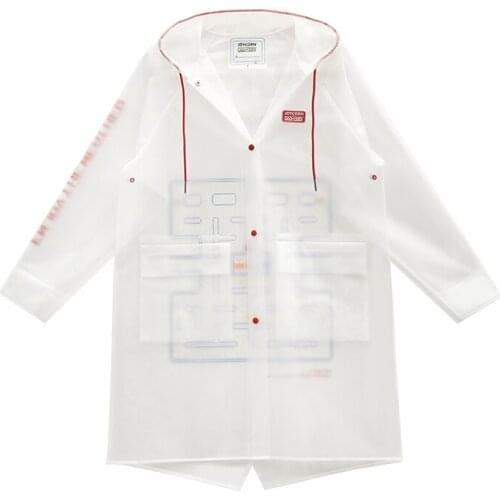 Fashion Transparent Raincoat Adult Hooded Raincoat Outdoor Raincoat Capas De Chuva Para Mulheres Waterproof Rain Gear DD60YY