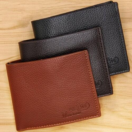 Mens Wallet Short Large Capacity Casual Fashion Simple Business Cards Four Season Wear-resisting Soft Zipper Coin Thin Male Bag