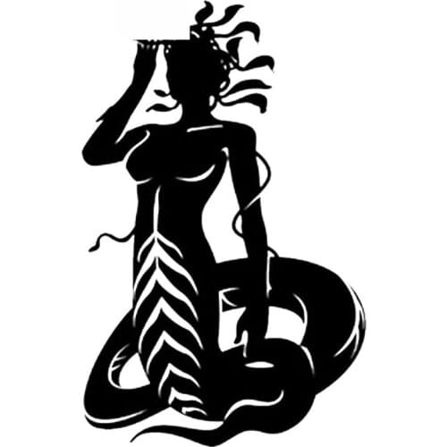 Sexy Snake Girl Medusa Car Stickers Pvc Personality Auto and Motorcycle Bumper Cover Up Scratches Decorative Decals 23cm*15cm