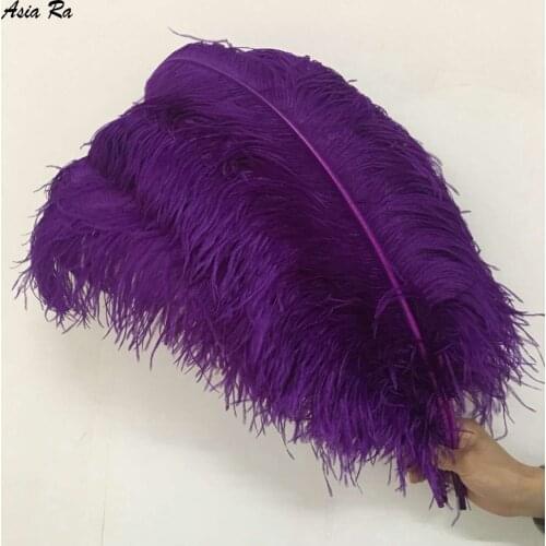 10pcs/lot New High Quality Fluffy Big Pole Ostrich Feather 65-70cm Pluma for Crafts DIY Needlework Dresses Wedding Decoration