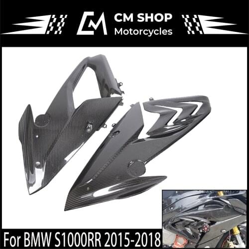 Carbon Fiber Painted Fairing Panel Upper Side Cover for BMW S1000RR HP4 2015 2016 2017 2018 Black Color