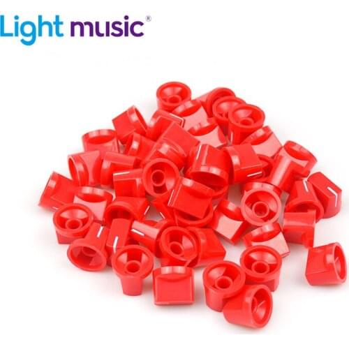 Wholesale 100pcs Plastic Flush Head Guitar Knobs Buttons Amp Amplifier Effect Pedal Knobs Guitar Pot Knob Guitar Parts