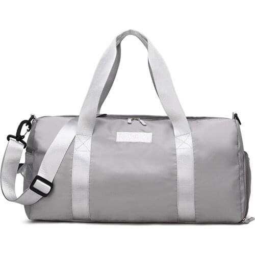 Wholesale Women Travel Sports Gym Shoulder Bag Large Waterproof Oxford Handbags Black Color Outdoor Sport Bags