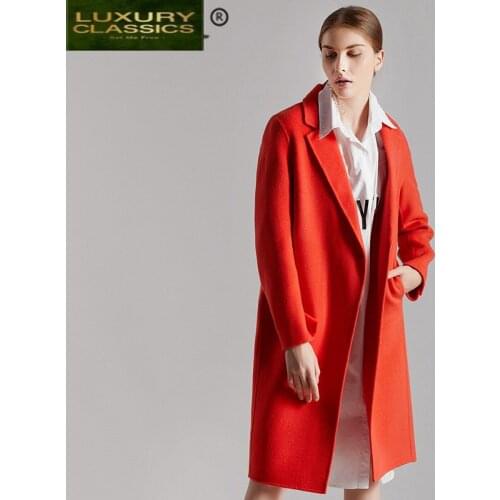 Coat Female Elegant Winter Wool Coats Women Clothes 2021 Korean Autumn Long Woolen Jacket Cashmere Casaco Hiver 970713