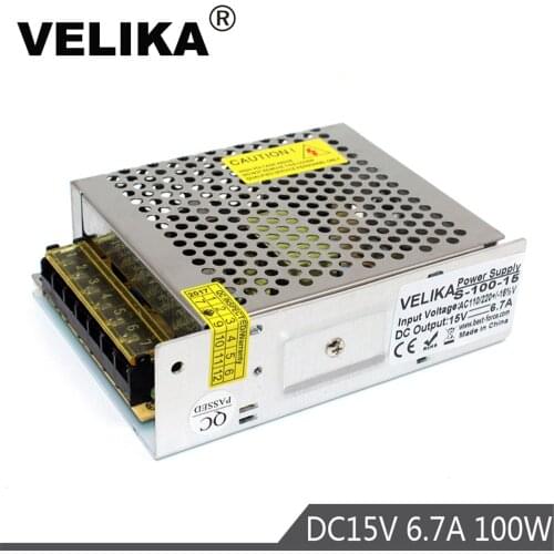 DC15V Power Supply Switch 6.7A 100W Led driver Power Supplies Transformer AC DC Converter For LED strip Light CCTV 3d print CNC