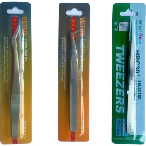 Eye Lash Tweezers Stainless Steel Tweezers Especially for Mink Eyelash Extension Curved Straight Eyelash Clip Pliers HPNESS