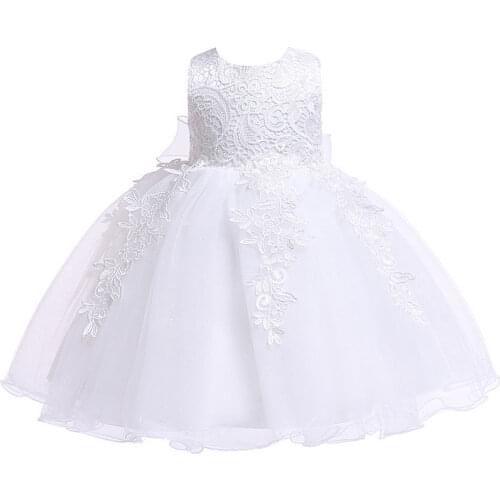 Kids Infant Girl Flower Petals Dress Children Bridesmaid Toddler Elegant Dress Vestido Infantil Formal Party Dress Baby Clothing