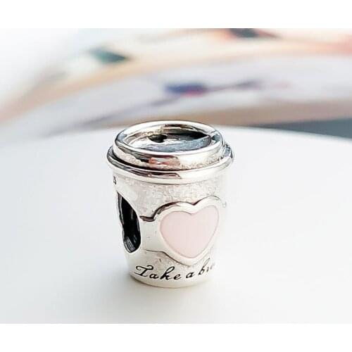Authentic 925 Sterling Silver Beads New Lovely Milk Tea Cup Coffee Beads Fit Original Pandora Bracelet For Women Diy Jewelry