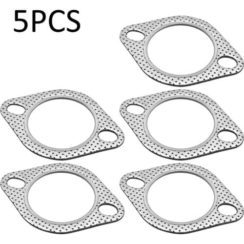 Car Exhaust Flange Gasket 5Pcs 2.5 Inch Aluminum Exhaust Downstream Manifold Pipe Flange Gasket 2 Bolts Car Accessories FreeShip