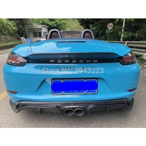 Car Styling Carbon Fiber Rear Trunk Spoiler Wing For Porsche Cayman 981 986 987 718 Spoiler 2016 2017 2018 2019 2020