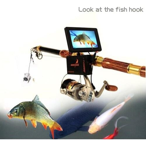 PDDHKK 4.3" Fishing Video Cameras 8MP Resolution Lens Underwater Video Cameras 30M Cable Fishing Rod Underwater Lens fish Finder