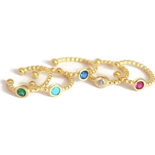 925 sterling silver green red CZ top quality fashion jewelry Multi cz wrap line no piercing ear cuff gorgeous bling clip earring