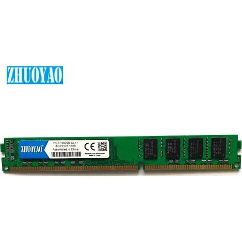 ZHUOYAO Memory RAM DDR3 4GB 8GB 1066mhz 1333mhz 1600MHZ PC3-8500 PC3-10600 PC3-12800 Desktop PC RAM Memory Memoria DIMM 4G 8G