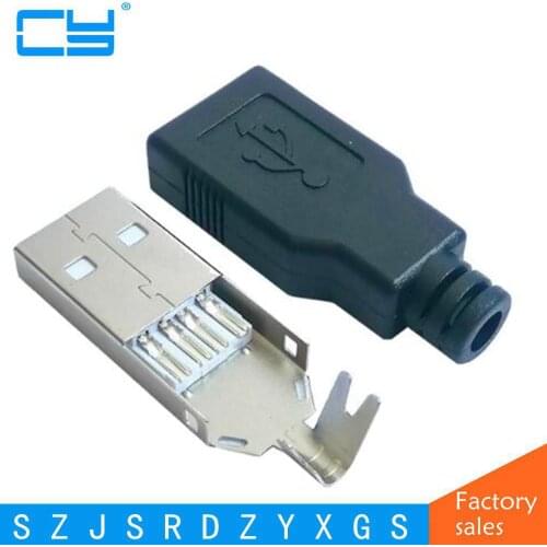 10Pcs/lot USB 2.0 Male A Type USB PCB Connector Plug USB Male USB Connectors