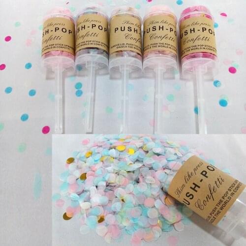 20 Pcs Push-Pop Mixed Confetti Wedding Bridal Anniversary Birthday Decoration High Quality Confettis Stage Christmas Halloween