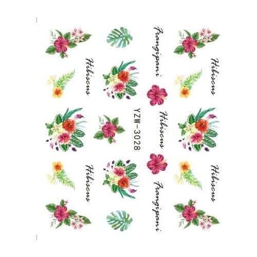 2020 Green Kiwi Leaf Fruit Water Slider Nail Sticker Fantasy DIY Decor Nail Art Foils for Tools