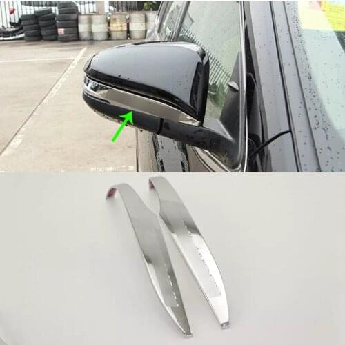 Car Accessories Exterior Decoration ABS Rearview Mirror Decoration Strip Scuff Trim For Toyota Highlander 2018 Car-styling
