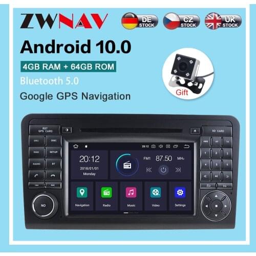 Android 10.0 4+64G Car Radio GPS Navigation For Mercedes Benz GL ML CLASS W164 ML350 ML50 Multimedia Player Radio stereo dsp