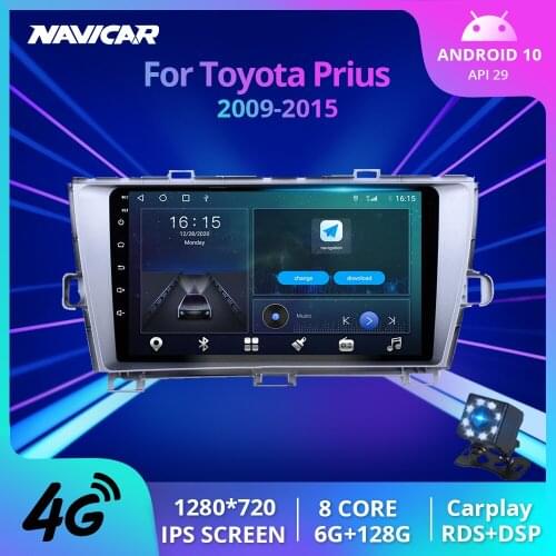 NAVICAR 2Din Android10.0 Car Radio For Toyota Prius RHD 2009-2015 Auto Radio GPS Navigation Stereo Receiver Car Receiver Carplay
