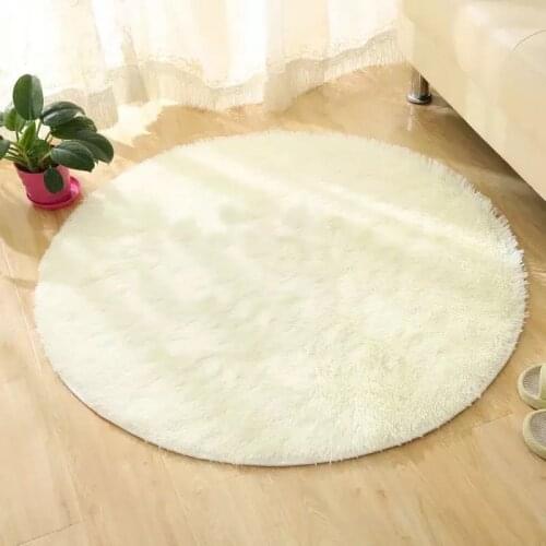 Free Shipping Anti-slip Multi Colors 80 - 160cm Thicken Big Round Floor Carpets For Living Room Bathroom Circle Mat Rug