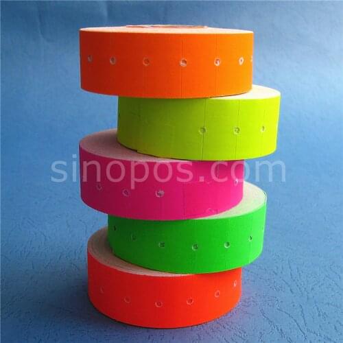 Colored Price Label For One Line Labeller, pricing gun labeler #5500 paper tag sticker, price tag label gun refill roll in color