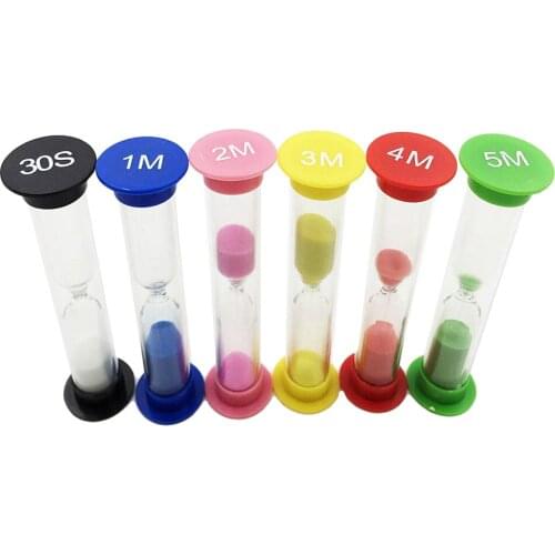 Colorful Sand Glass Sandglass Hourglass Timer 30S 1 2 3 4 5 Minutes Clock