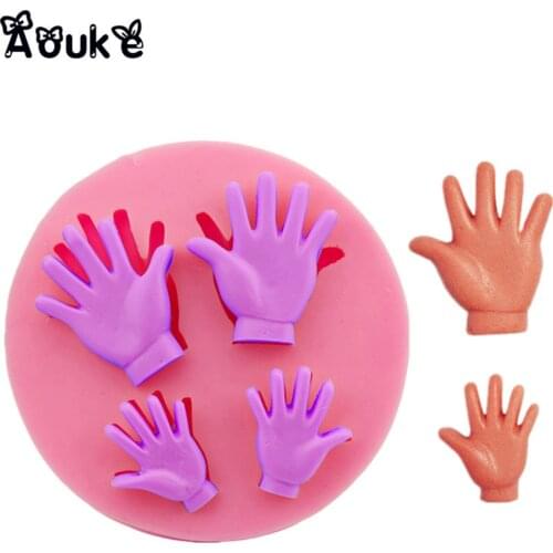 Hand Shape Liquid Silicone Mold Cake Chocolate Molds Cookies Pastry Pudding Ice Cube Mould Wedding Decoration DIY Baking Tools