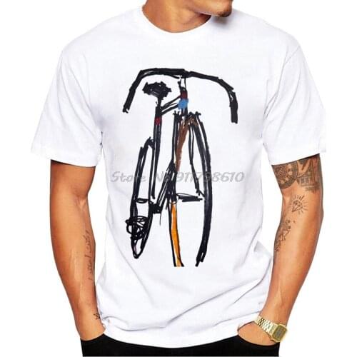 Very Cool Classic Frejus Track Bike Retro Fixed Gear Bicycle Print T-Shirt Summer Men Short Sleeve Hip Hop Boy Tops White Tees