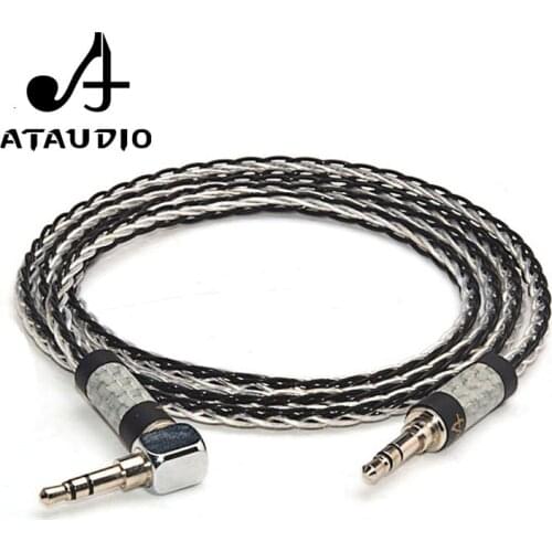 ATAUDIO Hifi 3.5mm Cable Hi-end 7N OCC Silver-plated 3.5mm Aux Audio Cable