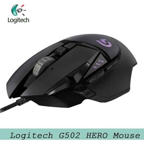 Logitech G502 HERO Engine with 16,000 DPI High Performance Programmable Tunable LIGHTSYNC RGB Gaming Mouse HERO for Mouse Gamer