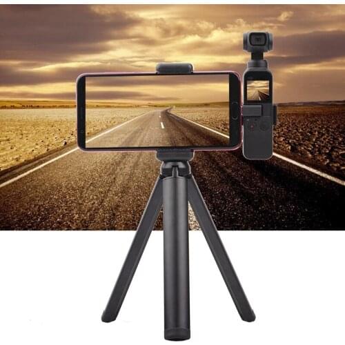 For Osmo Pocket Selfie Stick+Phone Clip Holder + Tripod For Dji Osmo Pocket Handheld Gimbal Camera Accessories