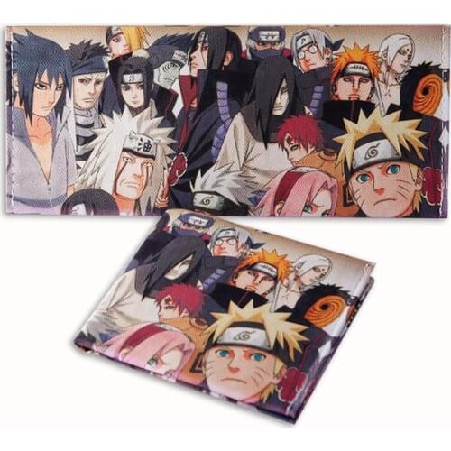 Anime Wallet Cartoon Figure Short Canvas Wallet Travel ID Credit Card Passport Holder Packet Wallet Purse Bags Pouch Coi