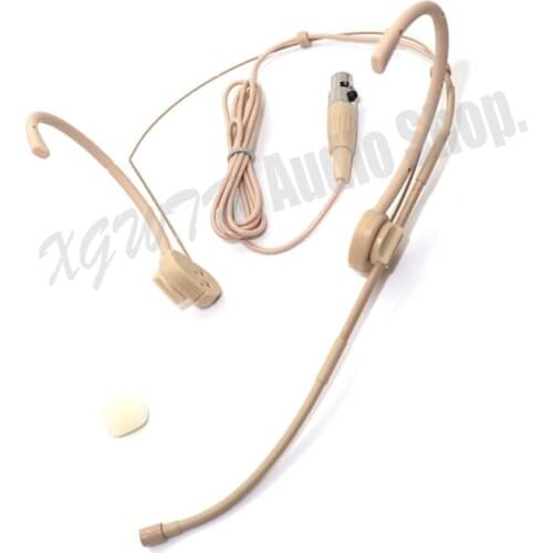Xgwth Headset Microphone Mini 4 Pin XLR TA4F Omnidirectional Condenser Mic for Shure Wireless Bodypack Transmitter System