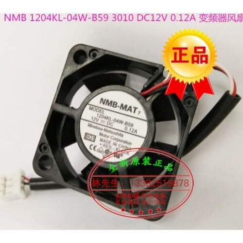 NEW NMB-MAT NMB 1204KL-04W-B59 3010 DC12V 0.12A FOR Yaskawa Servo frequency cooling fan
