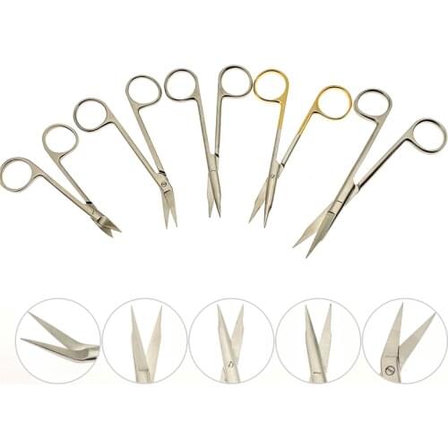 Wow beak scissors nasal septum scissors gold handle bird beak scissors Stainless steel plastic surgery scissors