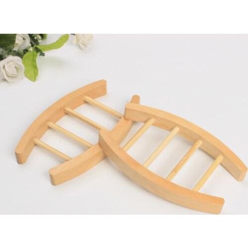 Simple Wooden Soap Box Handmade Wood Draining Soap Dish Plate Container Bathroom Accessories LX6754
